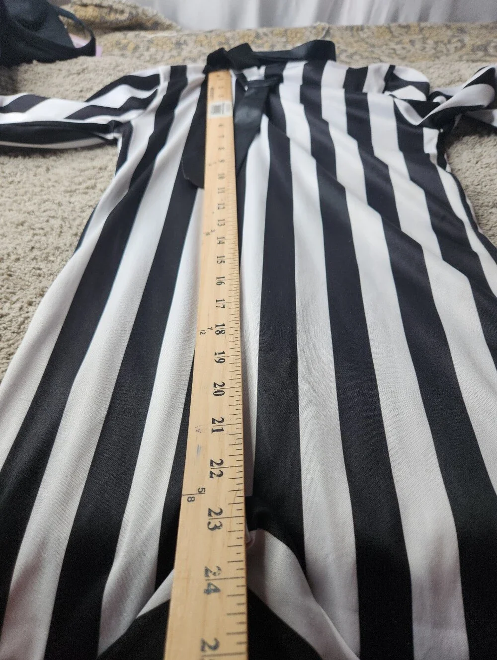 Kid's Beetlejuice Stripe Jumpsuit Halloween Costume size M